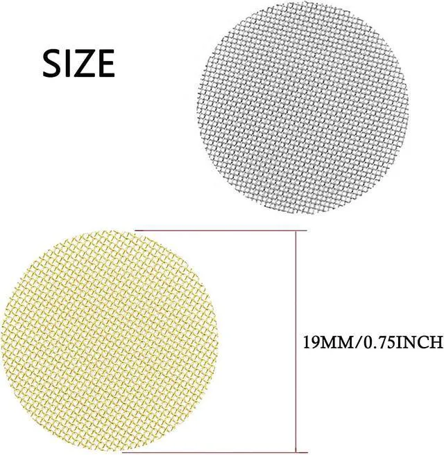 Alt view image 5 of 5 - 3/4 Inch Pipe Screens, 100pcs - 50pcs Stainless Steel Screens and 50pcs Brass Filters