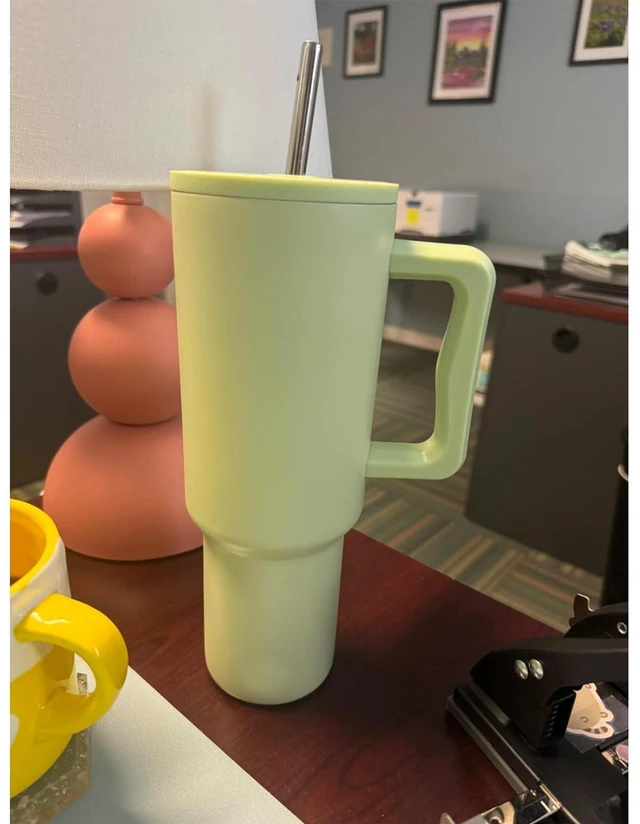Alt view image 3 of 5 - Dcieiosul Set of 4 Long Reusable Stainless Steel Straws with Cleaning Brushes and Case for 40oz and 30oz Tumblers
