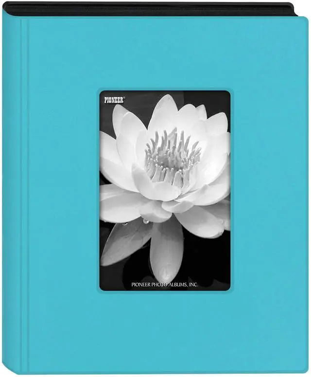 Main image of Pioneer Photo Albums KZ-46/AQ Aqua Blue Mini Frame Cover Photo Album 4"x6"