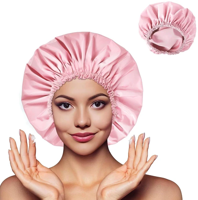 Alt view image 3 of 7 - Large Waterproof Shower Cap for Women