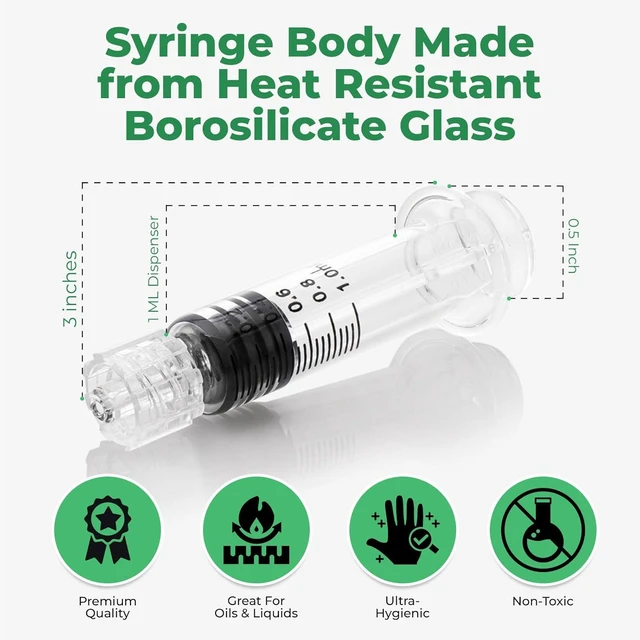 Alt view image 3 of 6 - 1ml Luer Lock Syringe, Kopperko, 1 Pack, Borosilicate Glass