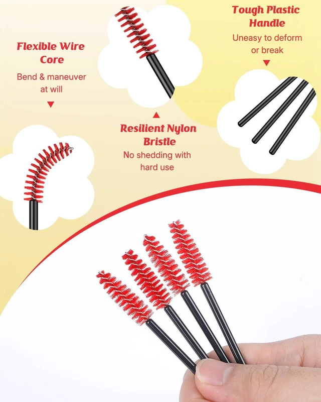 Alt view image 2 of 7 - Pawfly 18 Pcs Mini Nylon Hummingbird Feeder Cleaning Brushes, Tiny Brushes for Small Parts, 3 Colors