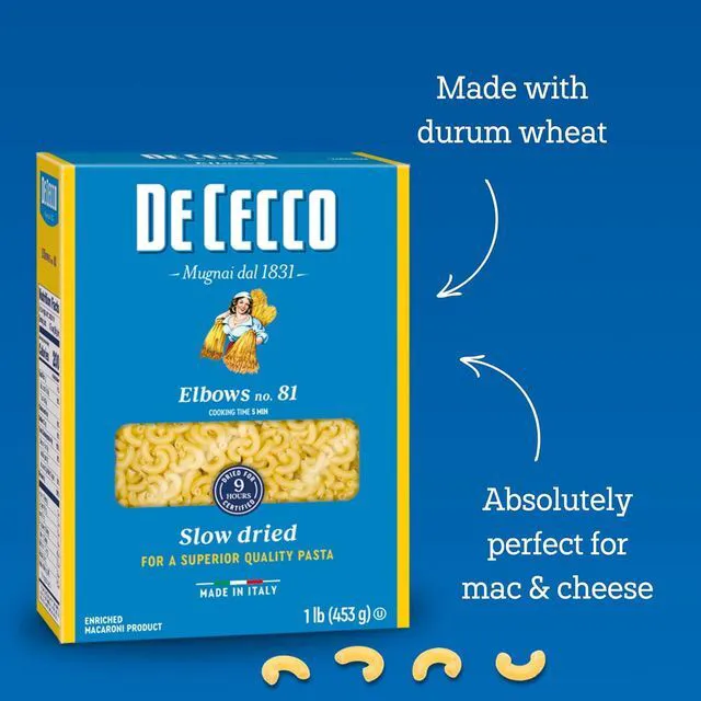 Alt view image 6 of 6 - De Cecco No. 81 Elbows Pasta, 16 Oz