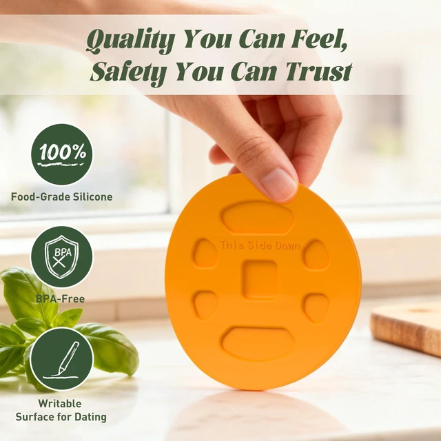 Alt view image 6 of 6 - 3-Pack Wide Mouth Fermentation Lids (86mm) for Ball & Kerr Mason Jars, Self-Burping Airlock Lids for Sauerkraut, Kimchi & Preserving Harvests
