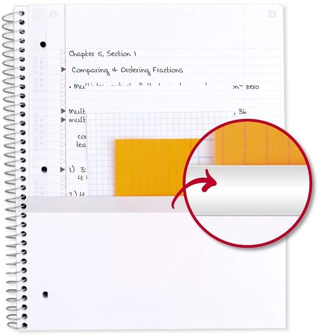 Alt view image 5 of 7 - Five Star National Wildlife Federation Spiral Notebook, 1 Subject, College Ruled, 11" x 8-1/2", 80 Sheets, Forest Bear, 1 Count, with Study App (820088FM)