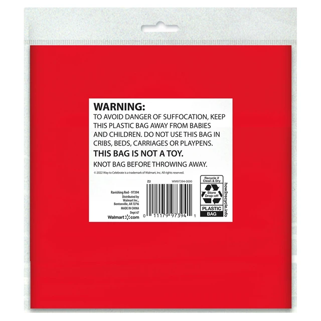 Alt view image 3 of 6 - Way To Celebrate Rectangular Plastic Table Cover, Red, 54in x 108in, 6 Pack