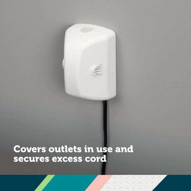 Alt view image 3 of 4 - Safety 1st Outlet Cover with Cord Shortener, White, Toddler