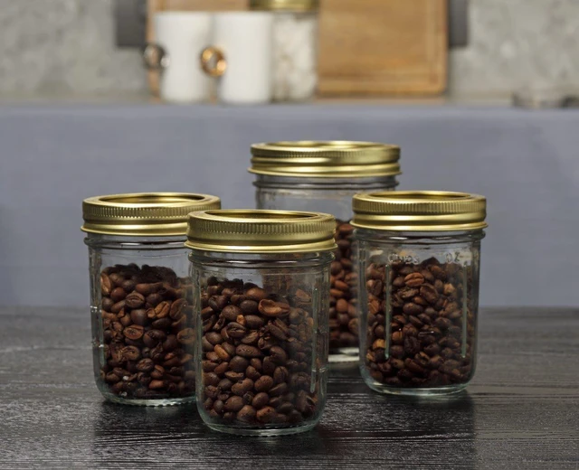 Alt view image 6 of 6 - Mainstays 8 oz Regular Mouth Half Pint Mason Canning Jars with Lids and Bands, 12 Pack