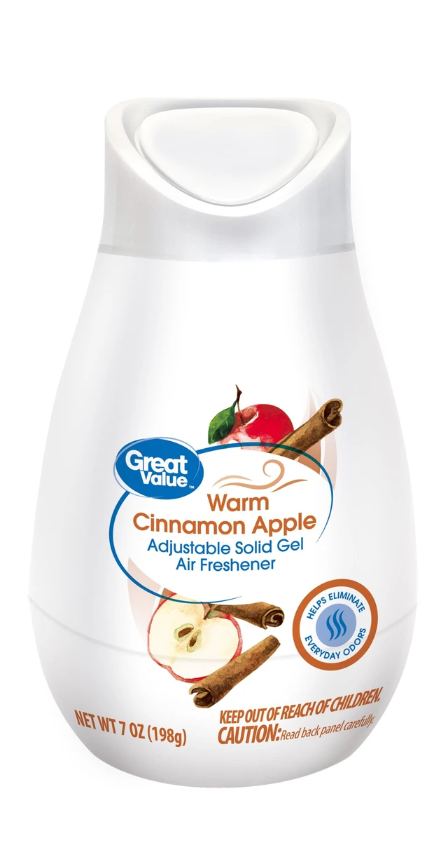 Alt view image 3 of 6 - 4 Pack Great Value Adjustable Solid Gel Cone Air Freshener, Warm Cinnamon Apple, 7 oz