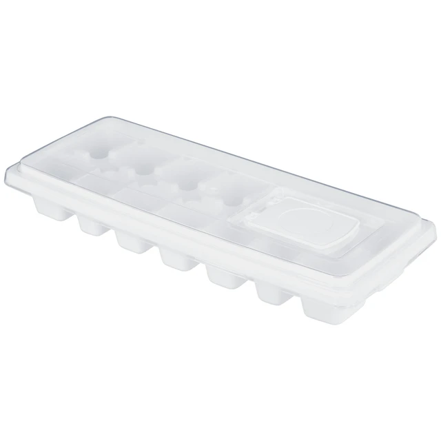 Alt view image 3 of 6 - Mainstays Ice Cube Tray with 14 Molds and Removable Lid, 2-Pack
