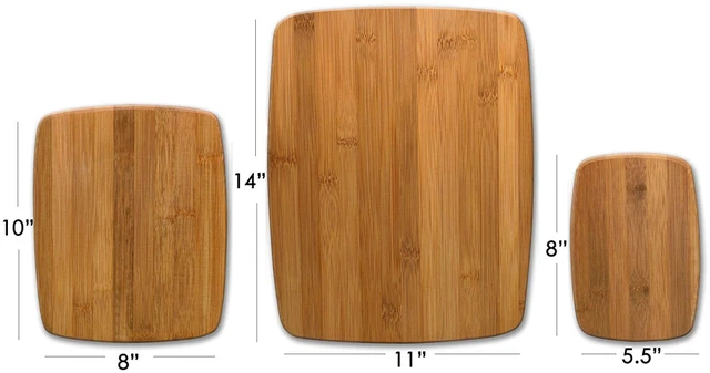 Alt view image 4 of 5 - Farberware Classic 3-Piece Bamboo Cutting Board and Serving Set