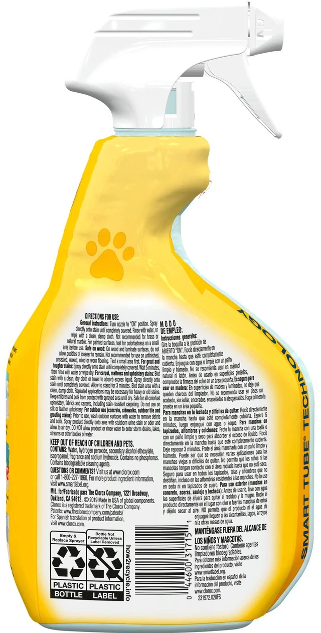 Alt view image 2 of 4 - Clorox Pet Carpet Stain Remover for Urine Stains and Odors, 24 fl oz