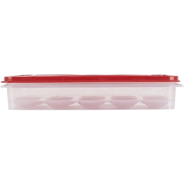 Alt view image 3 of 6 - Rubbermaid Egg Keeper Food Storage Container, 1 Count, Clear/Red