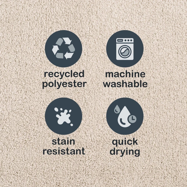 Alt view image 5 of 6 - Mainstays Polyester Toilet Lid Cover, 19"x22", Tan, Bathroom Accessory