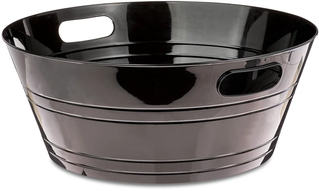 Main image of Way To Celebrate 17.6In 420Oz Black Plastic Party Tub with Handles