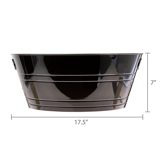 Alt view image 4 of 5 - Way To Celebrate 17.6In 420Oz Black Plastic Party Tub with Handles
