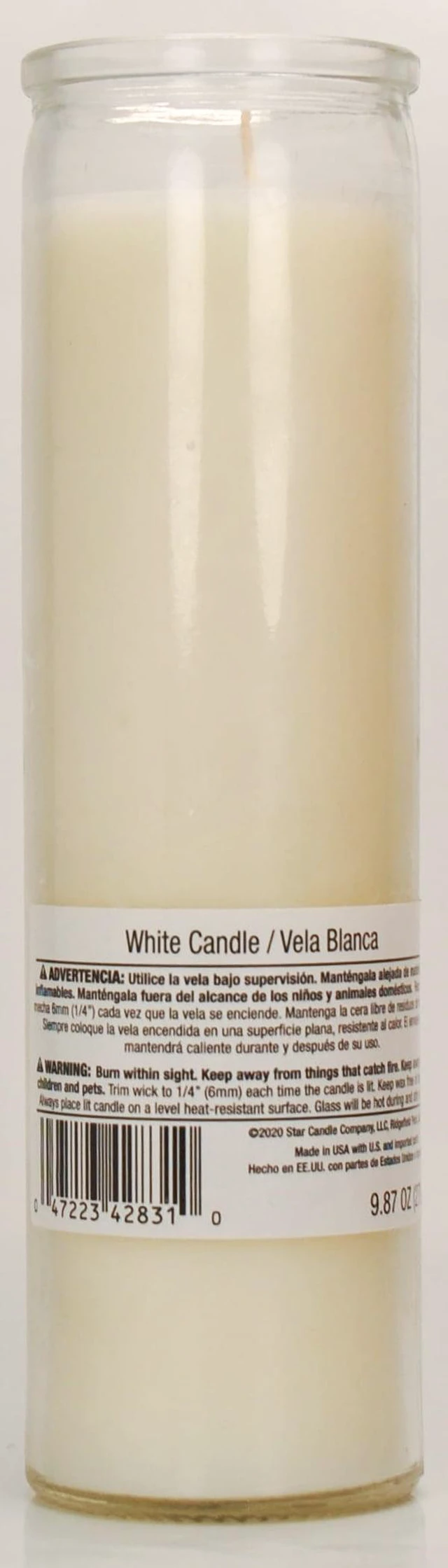 Alt view image 3 of 6 - Mainstays Prayer Candle 2 Pack, Clear Glass, White Wax, 8 in