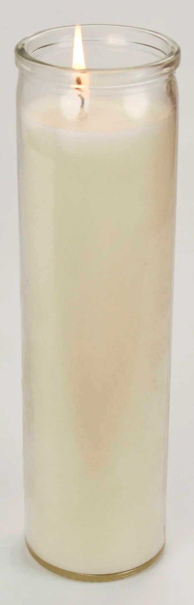 Alt view image 4 of 6 - Mainstays Prayer Candle 2 Pack, Clear Glass, White Wax, 8 in