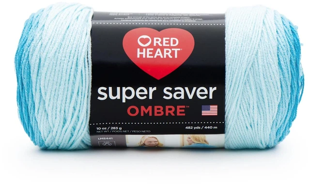 Main image of Red Heart Super Saver Ombre 4 Medium Acrylic Yarn, Scuba, 10oz/283g, 482 Yards