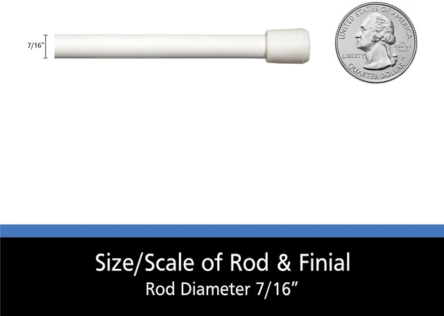 Alt view image 3 of 5 - Mainstays Adjustable Spring Tension Curtain Rod, 28-48in, 7/16in Diameter, White