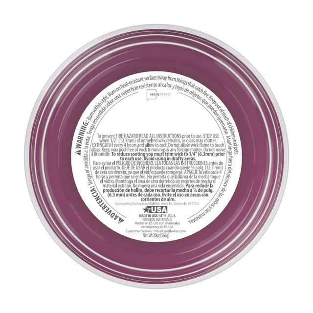 Alt view image 4 of 5 - Mainstays Black Cherry Woods Single-Wick Scented Glass Jar Candle 20oz