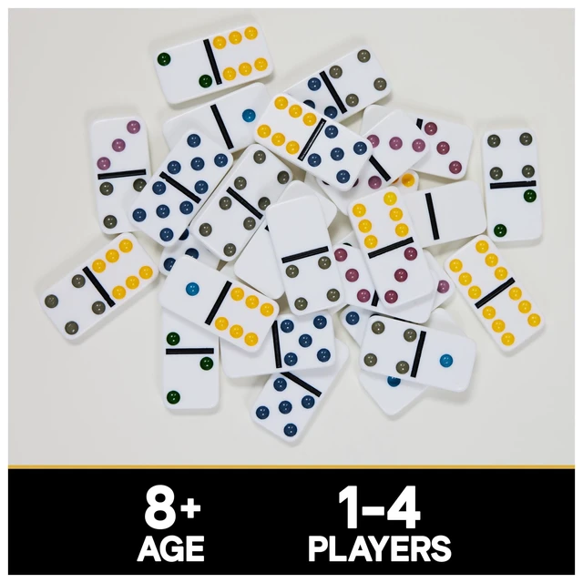 Alt view image 3 of 6 - Spin Master Games Cardinal Classics Double Six Dominoes Set in Storage Tin Ages 8+
