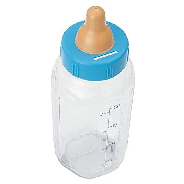 Alt view image 3 of 3 - Way to Celebrate Blue Plastic Baby Bottle Bank, 1ct