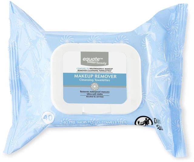 Main image of Equate Beauty Makeup Remover Cleansing Towelettes, 40 Count