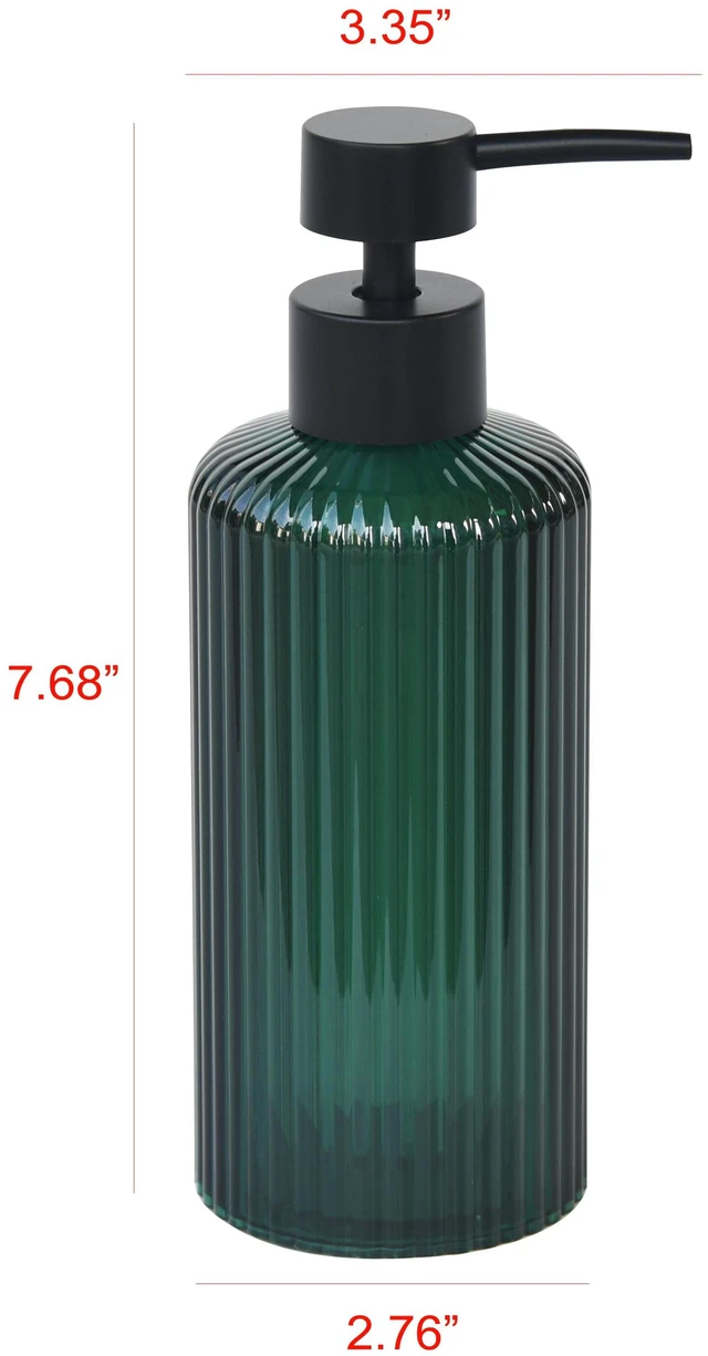 Alt view image 3 of 6 - Mainstays 14 oz Green Plastic Soap & Lotion Pump Dispenser