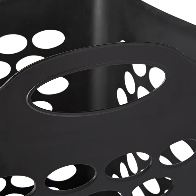 Alt view image 4 of 6 - Mainstays Flexible Square Laundry Hamper, Black Plastic