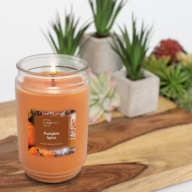 Alt view image 5 of 5 - Mainstays 20 oz Pumpkin Spice Scented Single Wick Jar Candle