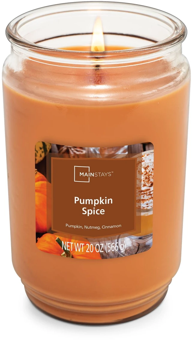 Alt view image 4 of 5 - Mainstays 20 oz Pumpkin Spice Scented Single Wick Jar Candle