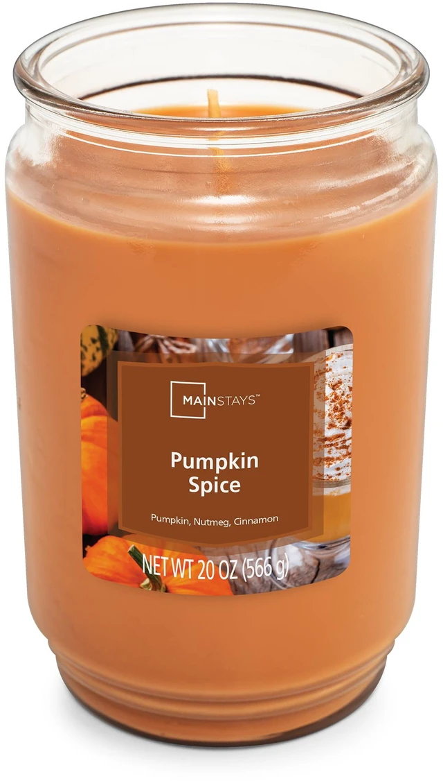 Alt view image 3 of 5 - Mainstays 20 oz Pumpkin Spice Scented Single Wick Jar Candle