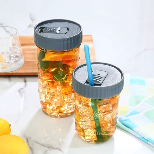 Alt view image 2 of 6 - Mainstays BPA-Free Wide Mouth Mason Jar Drinking Lid, Set of 2