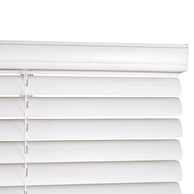 Alt view image 4 of 6 - Mainstays 1in Cordless Vinyl Light Filtering Mini Blinds, White, 27in W x 64in L