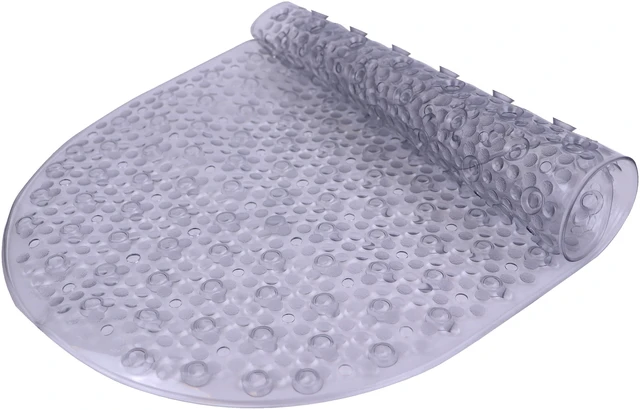 Alt view image 4 of 6 - Mainstays Oval Bubble Bathtub Mat 15.25in x 27in, Charcoal