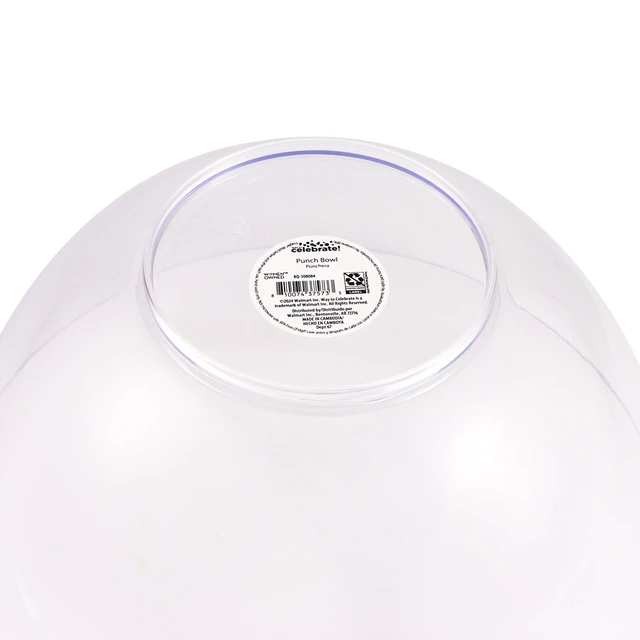 Alt view image 3 of 4 - Way to Celebrate Clear Plastic Classic Punch Bowl, 314 fl oz, 13.2 in x 6.5 in