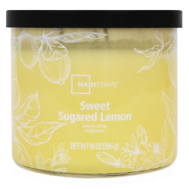 Alt view image 3 of 6 - Mainstays 3-Wick Ombre Wrap Candle, Sweet Sugar Lemon, 14 Ounce