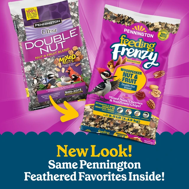Alt view image 6 of 6 - Pennington Feeding Frenzy Woodpecker Nut & Fruit Double Nut Blend Wild Bird Food, 2.5Pounds