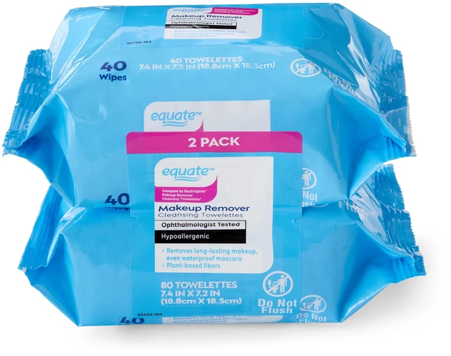 Main image of Equate Makeup Remover Cleansing Towelettes, 80 Count