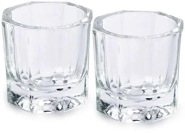 Main image of Bulex Small Dappen Dish for Nails, Clear Glass, 2 Pack