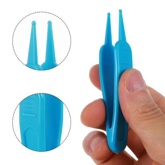 Alt view image 3 of 7 - 5 Pcs Nose Cleaning Tweezers, 5 Colors Baby Booger Picker with Round Head Effective Nose Picker Baby Ear Noses Navel Cleaner Clip for Babys Care