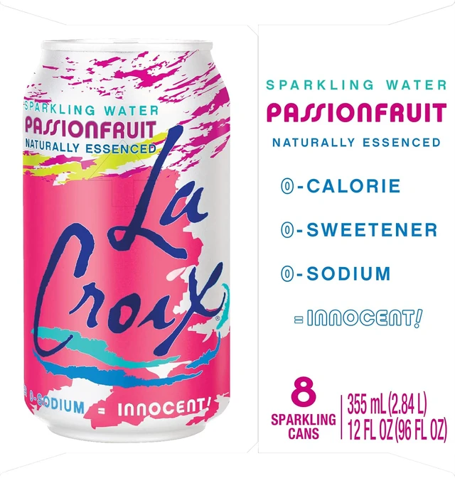 Alt view image 3 of 6 - La Croix Sparkling Water, Passionfruit, 12 Fl Oz (pack of 8)