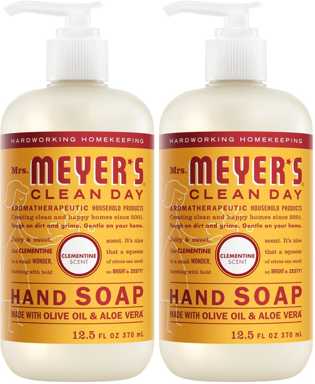 Main image of MRS. MEYER'S CLEAN DAY Hand Soap, Clementine Scent, 12.5 Fl Oz Bottle (Pack of 2)