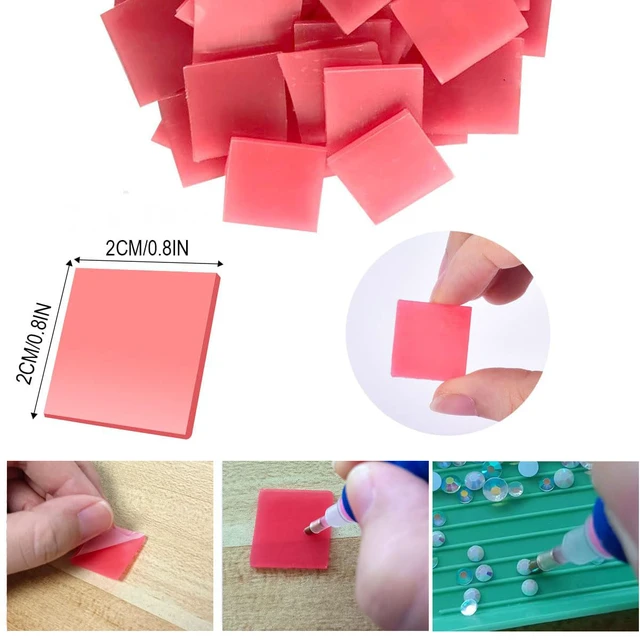 Alt view image 2 of 3 - 60 Pcs Painting Glue Clay Wax for DIY Diamonds Art Painting,2x2cm Red