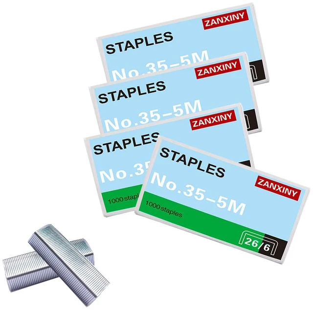 Main image of 4000pcs 1/4 Inch Standard Staples,Desktop Staple,26/6 Type Galvanize Staple