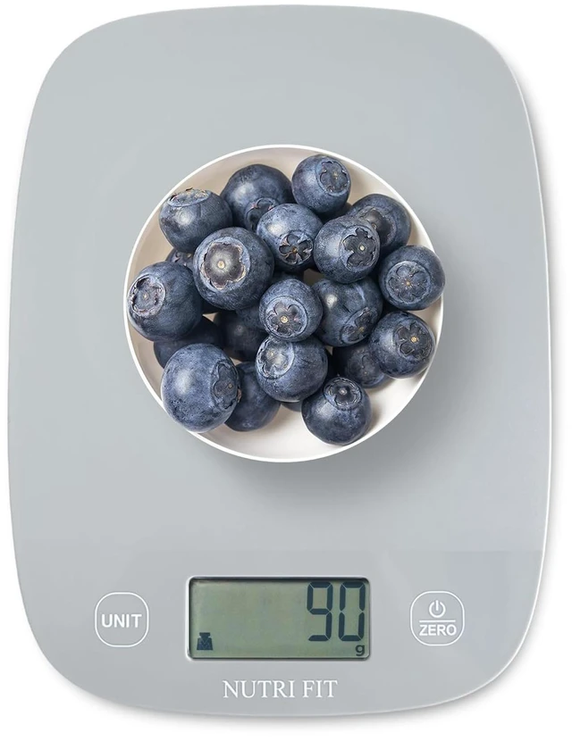 Main image of NUTRI FIT 11lb Food Scale Kitchen Scales Digital Weight Grams & Ounces Grey