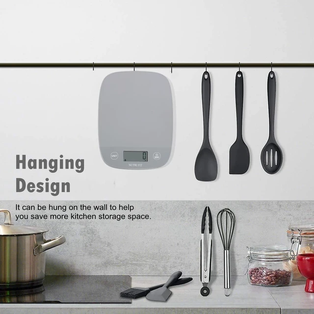 Alt view image 6 of 6 - NUTRI FIT 11lb Food Scale Kitchen Scales Digital Weight Grams & Ounces Grey