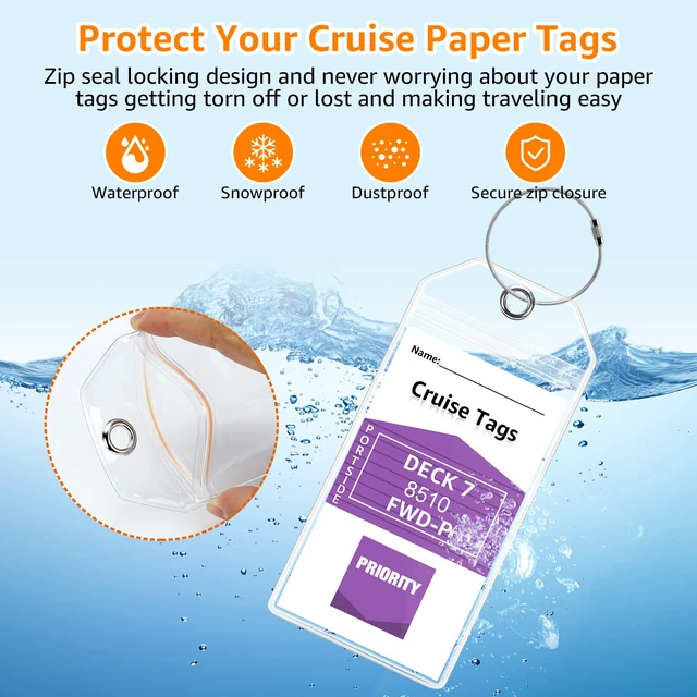 Alt view image 4 of 7 - Cruise Luggage Tag Holder for Carnival, Princess, NCL, MSC & Norwegian