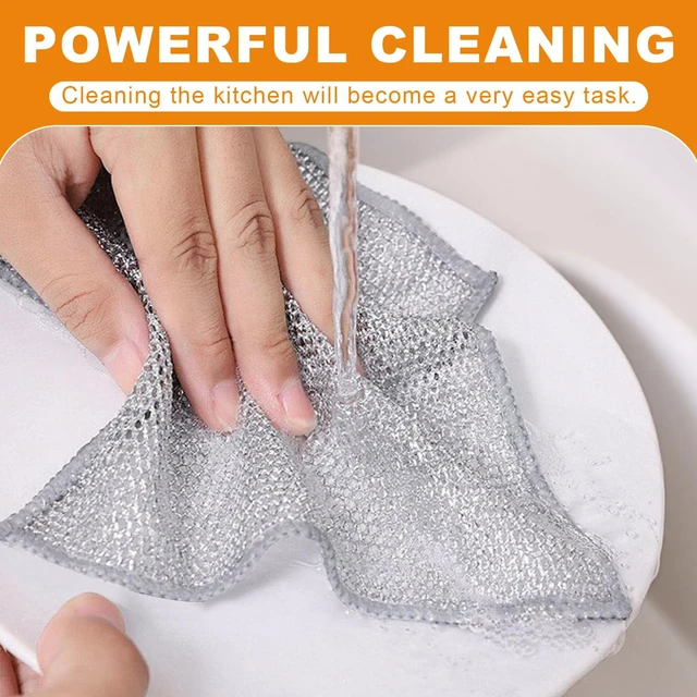 Alt view image 4 of 6 - 12 Non Scratch Wire Dishcloth, New Upgrade 3-Layer, 7.87" x 7.87"